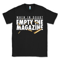 Black when in doubt empty the magazine Classic Tee - linhVisuals