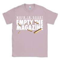 Lilac when in doubt empty the magazine Classic Tee - linhVisuals