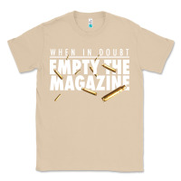 Mushroom when in doubt empty the magazine Classic Tee - linhVisuals