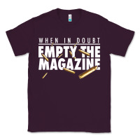 Plum when in doubt empty the magazine Classic Tee - linhVisuals