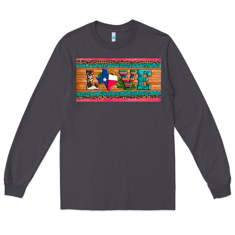 Love Texas Sunflowers Cactus Cowhide License Plate Long Sleeve Tee by Artiststas | Teevron