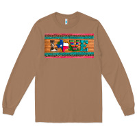 Toasted Coconut love texas sunflowers cactus cowhide license plate Long Sleeve Tee - Artiststas