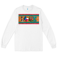 White love texas sunflowers cactus cowhide license plate Long Sleeve Tee - Artiststas