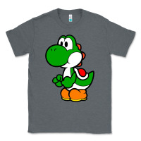 Charcoal Heather Yoshi Green Classic Tee - linhVisuals