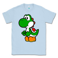 Dusty Blue Yoshi Green Classic Tee - linhVisuals