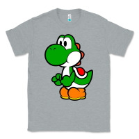 Heather Grey Yoshi Green Classic Tee - linhVisuals