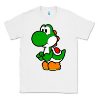 White Yoshi Green Classic Tee - linhVisuals