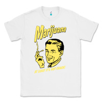 White the marijuana weed Classic Tee - linhVisuals