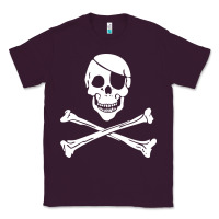 Plum skull crossbones Classic Tee - linhVisuals