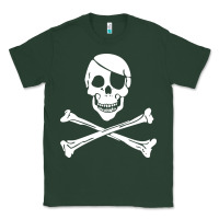 Sports Green skull crossbones Classic Tee - linhVisuals
