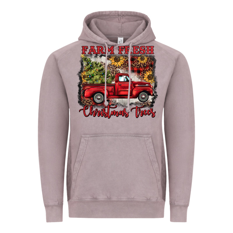 Farm Fresh Christmas Trees Vintage Hoodie by BarkalooDesign | Teevron