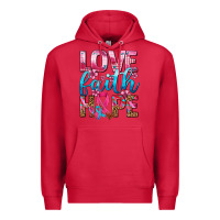 Cardinal love faith hope with cancer ribbon  ado Premium Hoodie - AdoDesignShop