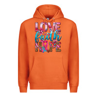 Carrot love faith hope with cancer ribbon  ado Premium Hoodie - AdoDesignShop