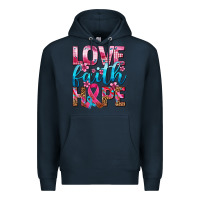 Navy love faith hope with cancer ribbon  ado Premium Hoodie - AdoDesignShop