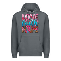Rock love faith hope with cancer ribbon  ado Premium Hoodie - AdoDesignShop