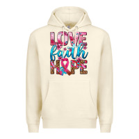 Sandshell love faith hope with cancer ribbon  ado Premium Hoodie - AdoDesignShop