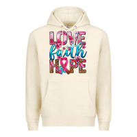 Tofu love faith hope with cancer ribbon  ado Premium Hoodie - AdoDesignShop