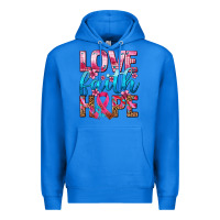 True Royal love faith hope with cancer ribbon  ado Premium Hoodie - AdoDesignShop