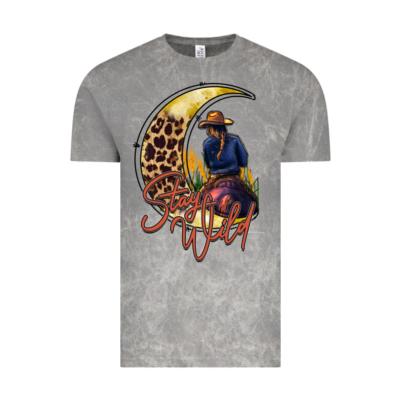 Stay Wild Moon Cowgirl Vintage Tee by RacoonDesign | Teevron