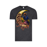 Vintage Black stay wild moon cowgirl Vintage Tee - RacoonDesign