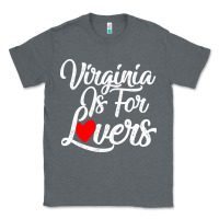 Charcoal Heather virginia is for lovers Classic Tee - linhVisuals