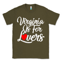 Army Green virginia is for lovers Classic Tee - linhVisuals