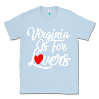 Dusty Blue virginia is for lovers Classic Tee - linhVisuals
