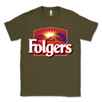 Army Green Folgers Classic Tee - linhVisuals