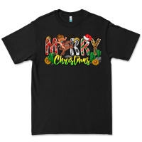 Black Merry Christmas Premium Tee - CowhideDigitalArt