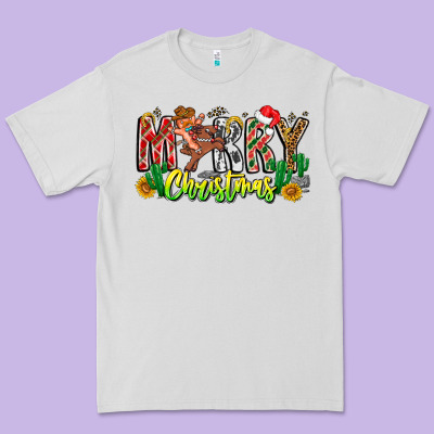 Merry Christmas Premium Tee Designed By Cowhidedigitalart