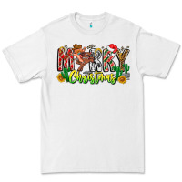 White Merry Christmas Premium Tee - CowhideDigitalArt