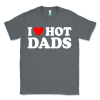 Charcoal Heather i love hot dads shirt i heart Classic Tee - linhVisuals
