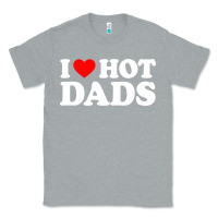 Heather Grey i love hot dads shirt i heart Classic Tee - linhVisuals