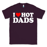 Plum i love hot dads shirt i heart Classic Tee - linhVisuals