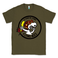 Army Green flying aces Classic Tee - linhVisuals