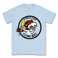 Dusty Blue flying aces Classic Tee - linhVisuals