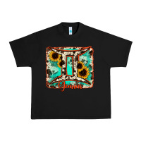 Black gemini turquoise cowhide Urban Heavy Tee - RanaPortraitStore