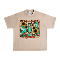 French Oak gemini turquoise cowhide Urban Heavy Tee - RanaPortraitStore