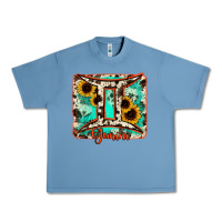 Pebble Blue gemini turquoise cowhide Urban Heavy Tee - RanaPortraitStore