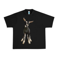 Black Hand Drawn Baby Alpine Goat Urban Heavy Tee - LillyAllenDesigns