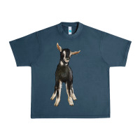 Midnight Navy Hand Drawn Baby Alpine Goat Urban Heavy Tee - LillyAllenDesigns