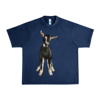 Navy Hand Drawn Baby Alpine Goat Urban Heavy Tee - LillyAllenDesigns