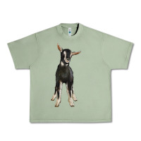 Oil Green Hand Drawn Baby Alpine Goat Urban Heavy Tee - LillyAllenDesigns