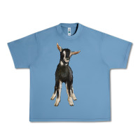 Pebble Blue Hand Drawn Baby Alpine Goat Urban Heavy Tee - LillyAllenDesigns