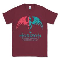 Burgundy HORIZON FORBIDDEN WEST Classic Tee - linhVisuals