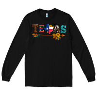 Black texas with arrow and sunflowers Long Sleeve Tee - Artiststas