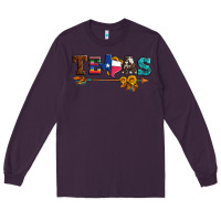 Plum texas with arrow and sunflowers Long Sleeve Tee - Artiststas