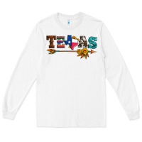 White texas with arrow and sunflowers Long Sleeve Tee - Artiststas