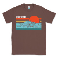 Chestnut vintage california wave surf retro 80s california beach surfing Classic Tee - linhVisuals