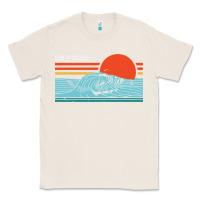 Natural vintage california wave surf retro 80s california beach surfing Classic Tee - linhVisuals